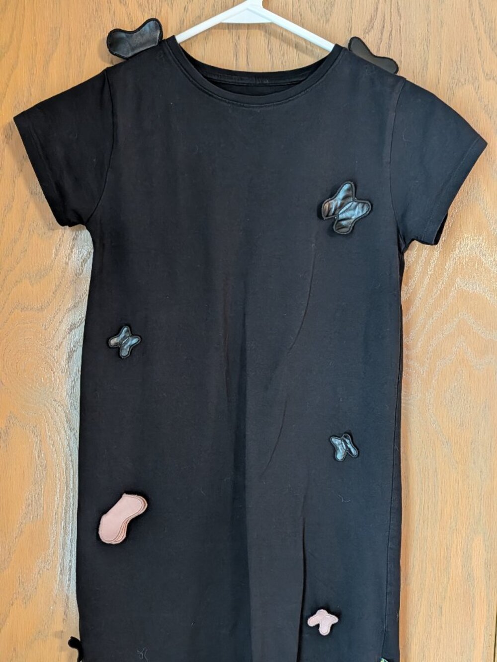 Scandinavian Cotton Girl's Dress with Butterfiles